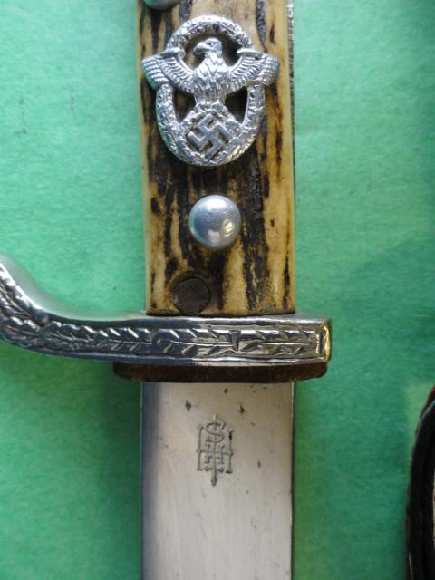 Long Third Reich Police Bayonet w/Frog and Portepee (#27843)